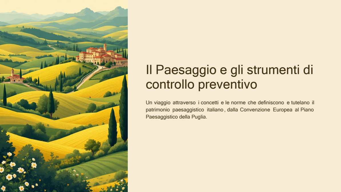 Incontro tecnico sul tema: Il paesaggio e gli strumenti di controllo preventivo